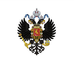 Свитшот хлопковый мужской Черный орел Российской империи, цвет: белый — фото 2