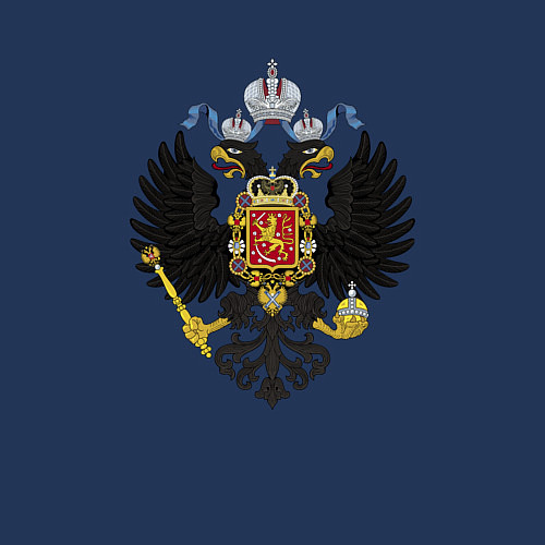 Мужской свитшот Черный орел Российской империи / Тёмно-синий – фото 3