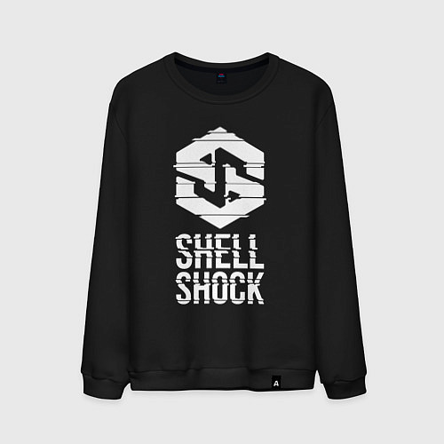 Мужской свитшот SHLSHK Glitched Logo Collection / Черный – фото 1