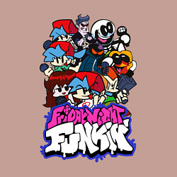 Свитшот хлопковый мужской FRIDAY NIGHT FUNKIN ГЕРОИ ИГРЫ, цвет: пыльно-розовый — фото 2