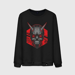 Свитшот хлопковый мужской SHLSHK Cyber Skull Collection, цвет: черный