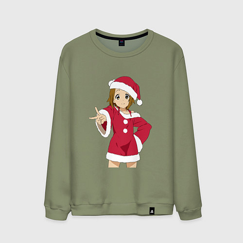Мужской свитшот Анимешная девочка Санта / Авокадо – фото 1