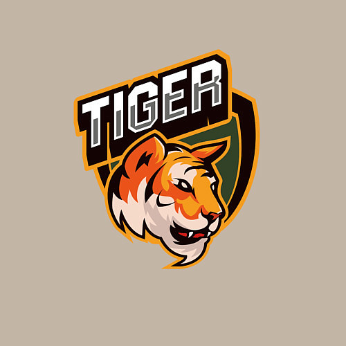 Мужской свитшот Тигр Tiger логотип / Миндальный – фото 3