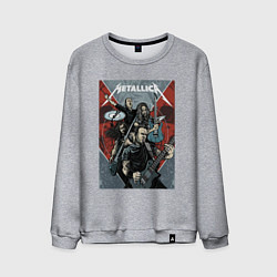 Свитшот хлопковый мужской Metallica - cool dudes!, цвет: меланж