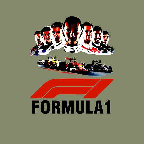 Мужской свитшот Пилоты формулы 1 / Авокадо – фото 3