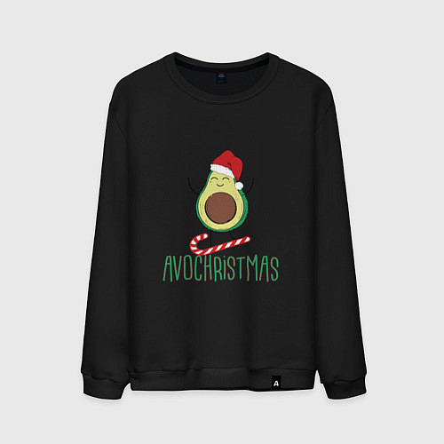 Мужской свитшот AVOCHRISTMAS AVOCADO / Черный – фото 1