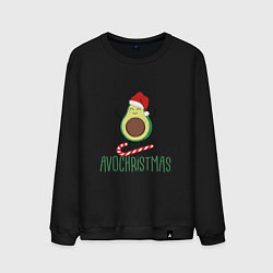 Свитшот хлопковый мужской AVOCHRISTMAS AVOCADO, цвет: черный