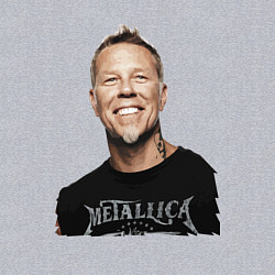 Свитшот хлопковый мужской James Alan Hetfield - Metallica, цвет: меланж — фото 2