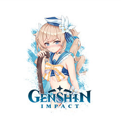 Свитшот хлопковый мужской Барбара Barbara Genshin Impact, цвет: белый — фото 2