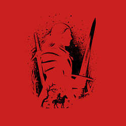 Свитшот хлопковый мужской ВЕДЬАК КОГТИ ЛОГО ОХОТНИК, цвет: красный — фото 2