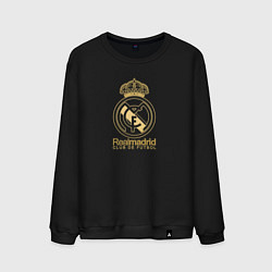 Свитшот хлопковый мужской Real Madrid gold logo, цвет: черный