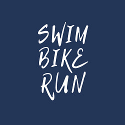 Свитшот хлопковый мужской SWIM BIKE RUN, цвет: тёмно-синий — фото 2