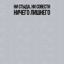 Свитшот хлопковый мужской НИ СТЫДА, НИ СОВЕСТИ НИЧЕГО ЛИШНЕГО, цвет: меланж — фото 2