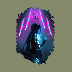 Свитшот хлопковый мужской ДЖИНКС, ЛИГА ЛЕГЕНД ARCANE JINX, цвет: авокадо — фото 2