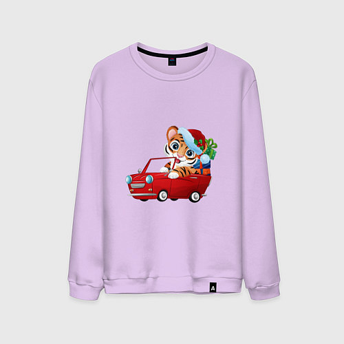 Мужской свитшот Новогодняя бибика / Лаванда – фото 1