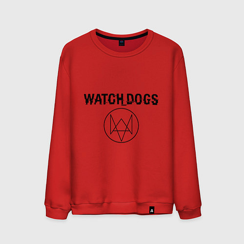 Мужской свитшот Watch Dogs / Красный – фото 1