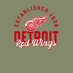 Свитшот хлопковый мужской Detroit Red Wings Детройт Ред Вингз, цвет: авокадо — фото 2