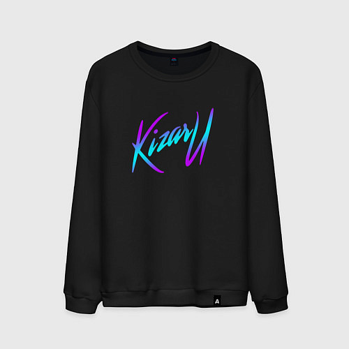 Мужской свитшот КИЗАРУ НЕОН ЛОГО KIZARU NEON LOGO / Черный – фото 1