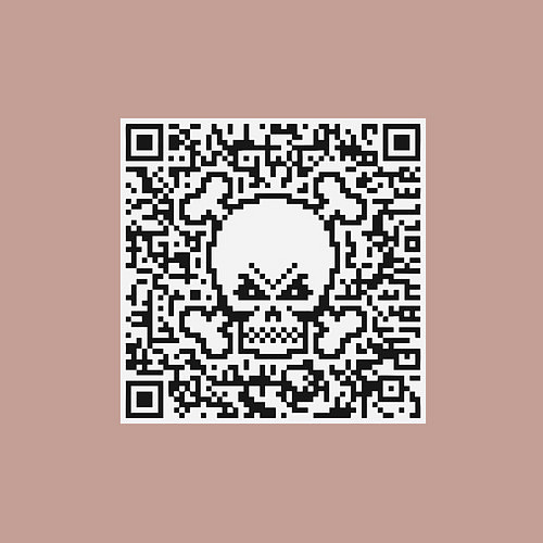 Мужской свитшот QR Skull / Пыльно-розовый – фото 3