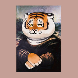 Свитшот хлопковый мужской Тигр - Мона Лиза, цвет: пыльно-розовый — фото 2