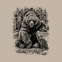 Свитшот хлопковый мужской Истинный хозяин Русского леса, цвет: миндальный — фото 2