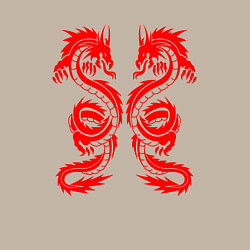 Свитшот хлопковый мужской КРАСНЫЕ ДРАКОНЫ RED DRAGON JAPAN STYLE, цвет: миндальный — фото 2