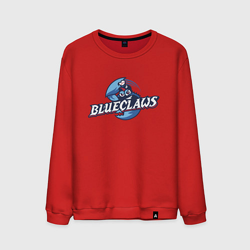 Мужской свитшот Jersey shore Blue claws - baseball team / Красный – фото 1