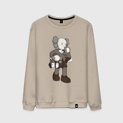 Свитшот хлопковый мужской KAWS, цвет: миндальный