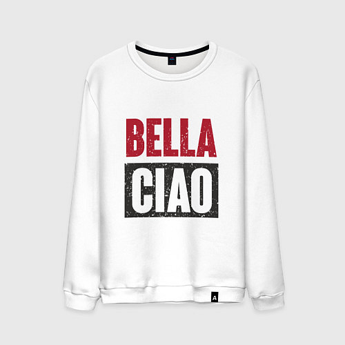 Мужской свитшот Bella Ciao - Money Heist / Белый – фото 1