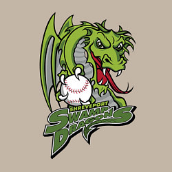 Свитшот хлопковый мужской Shreveport swamp dragons - baseball team, цвет: миндальный — фото 2