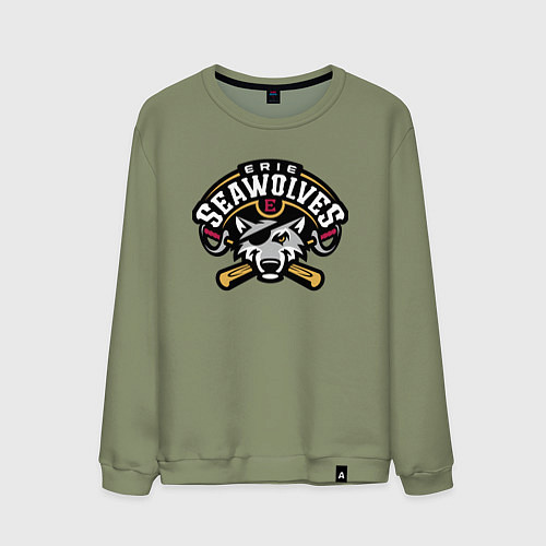 Мужской свитшот Sea Wolves - baseball team / Авокадо – фото 1