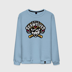 Свитшот хлопковый мужской Sea Wolves - baseball team, цвет: мягкое небо
