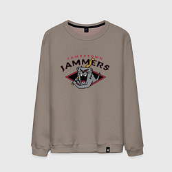 Свитшот хлопковый мужской Jamestown Jammers - baseball team, цвет: утренний латте