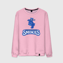 Свитшот хлопковый мужской Tennessee smokies - baseball team, цвет: светло-розовый