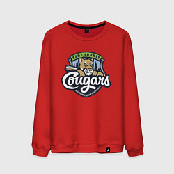 Свитшот хлопковый мужской Kane County Cougars - baseball team, цвет: красный