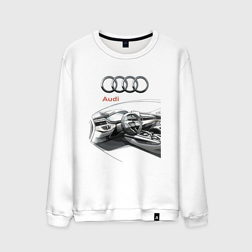 Мужской свитшот Audi salon concept / Белый – фото 1