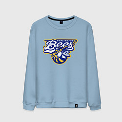 Свитшот хлопковый мужской Burlington Bees - baseball team, цвет: мягкое небо