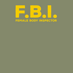 Свитшот хлопковый мужской FBI Женского тела инспектор, цвет: авокадо — фото 2