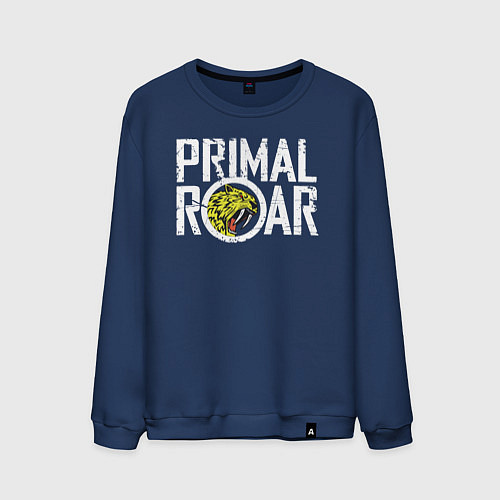 Мужской свитшот PRIMAL ROAR logo / Тёмно-синий – фото 1