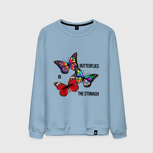 Мужской свитшот Butterflies in the stomach / Мягкое небо – фото 1