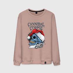 Свитшот хлопковый мужской Cannibal Corpse Happy New Year, цвет: пыльно-розовый
