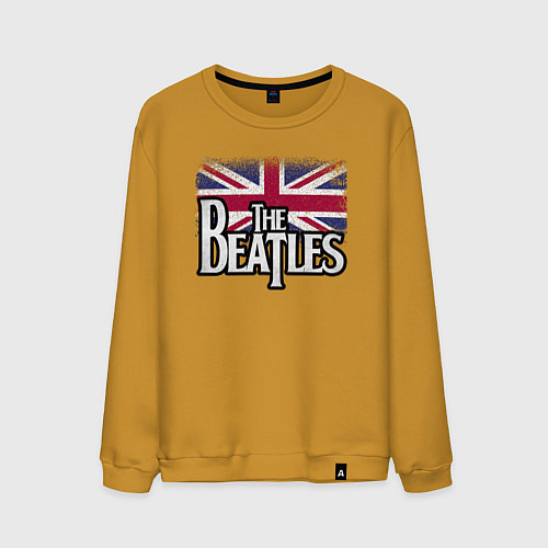 Мужской свитшот The Beatles Great Britain Битлз / Горчичный – фото 1