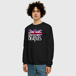 Свитшот хлопковый мужской The Beatles Great Britain Битлз, цвет: черный — фото 2
