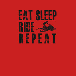 Свитшот хлопковый мужской Eat, sleep, ride, repeat, цвет: красный — фото 2