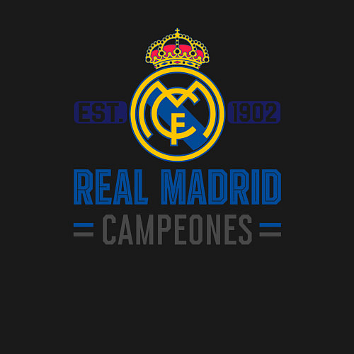 Мужской свитшот Real Madrid Реал Мадрид / Черный – фото 3