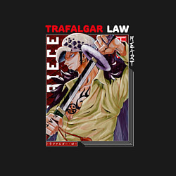 Свитшот хлопковый мужской Ван-Пис One Piece, Трафальгар Ло,, цвет: черный — фото 2