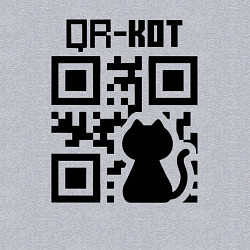 Свитшот хлопковый мужской QR КОТ КОТЕНОК, цвет: меланж — фото 2
