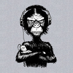 Свитшот хлопковый мужской Monkey Dj, цвет: меланж — фото 2