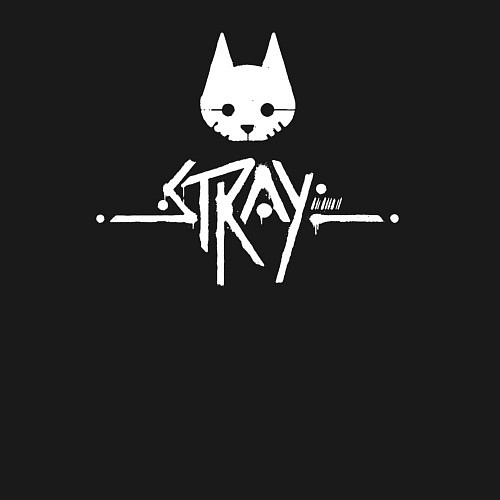 Мужской свитшот Stray: White Logo / Черный – фото 3
