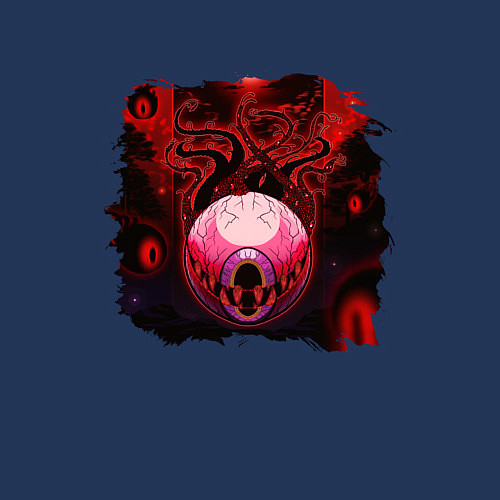 Мужской свитшот Eye of Cthulhu / Тёмно-синий – фото 3